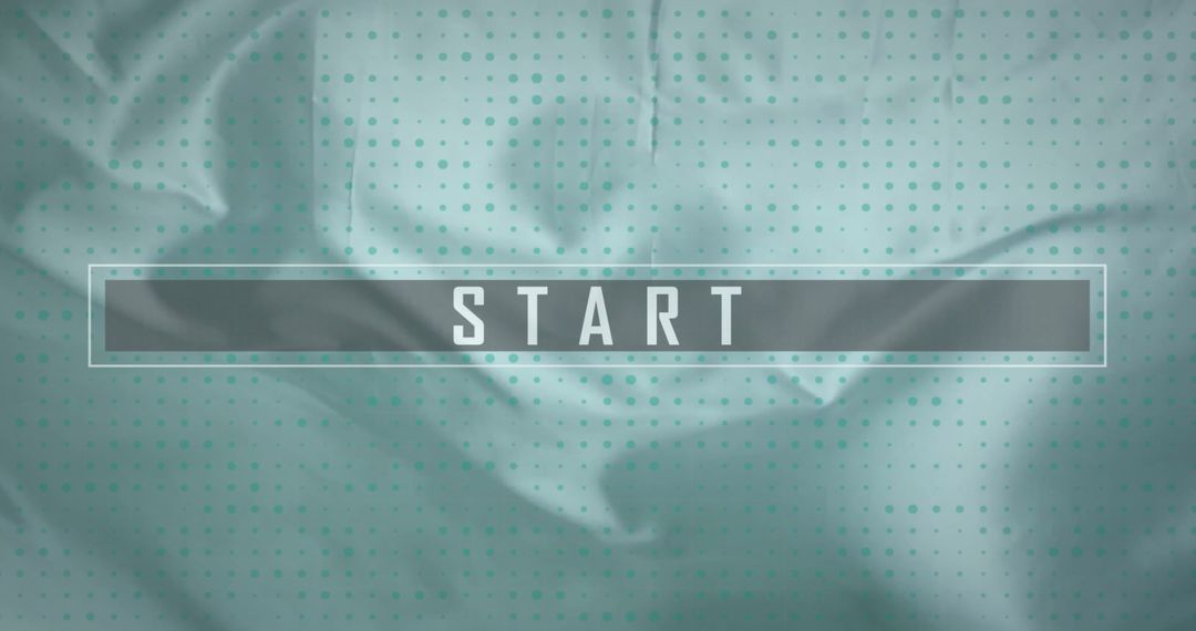 Minimalistic Start Button Interface with Teal Dotted Design