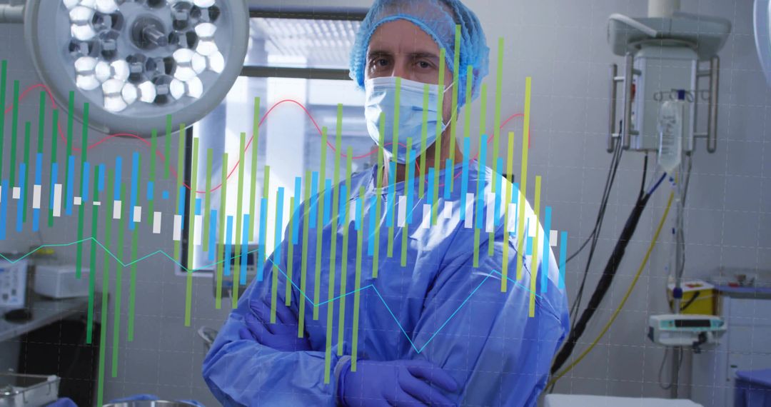 Surgeon Engaging With Data Analytics In Operating Room