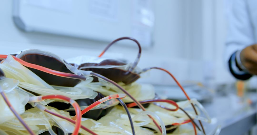 Close-up of Blood Bags in a Medical Facility - Free Images, Stock Photos and Pictures on Pikwizard.com