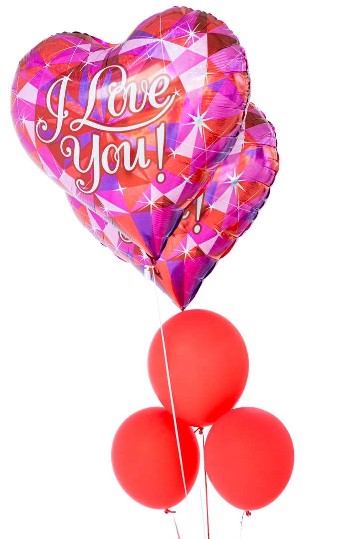 Transparent 'I Love You' Heart Balloons PNG for Romantic Themes - Download Free Stock Images Pikwizard.com