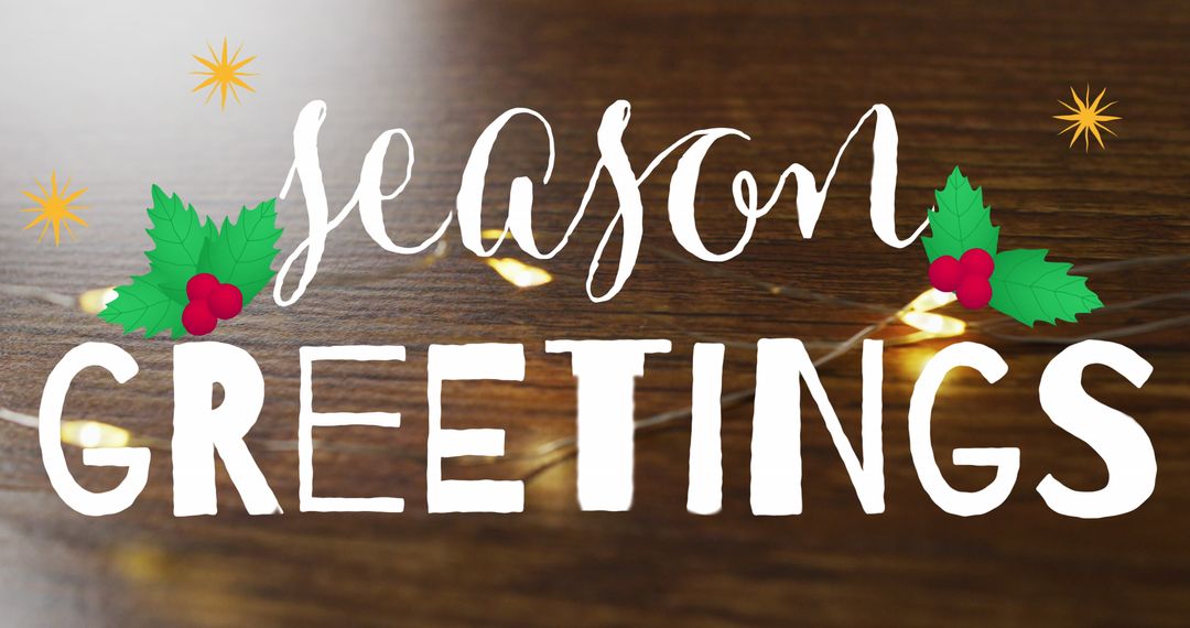 Festive Season's Greetings with Decorative Elements
