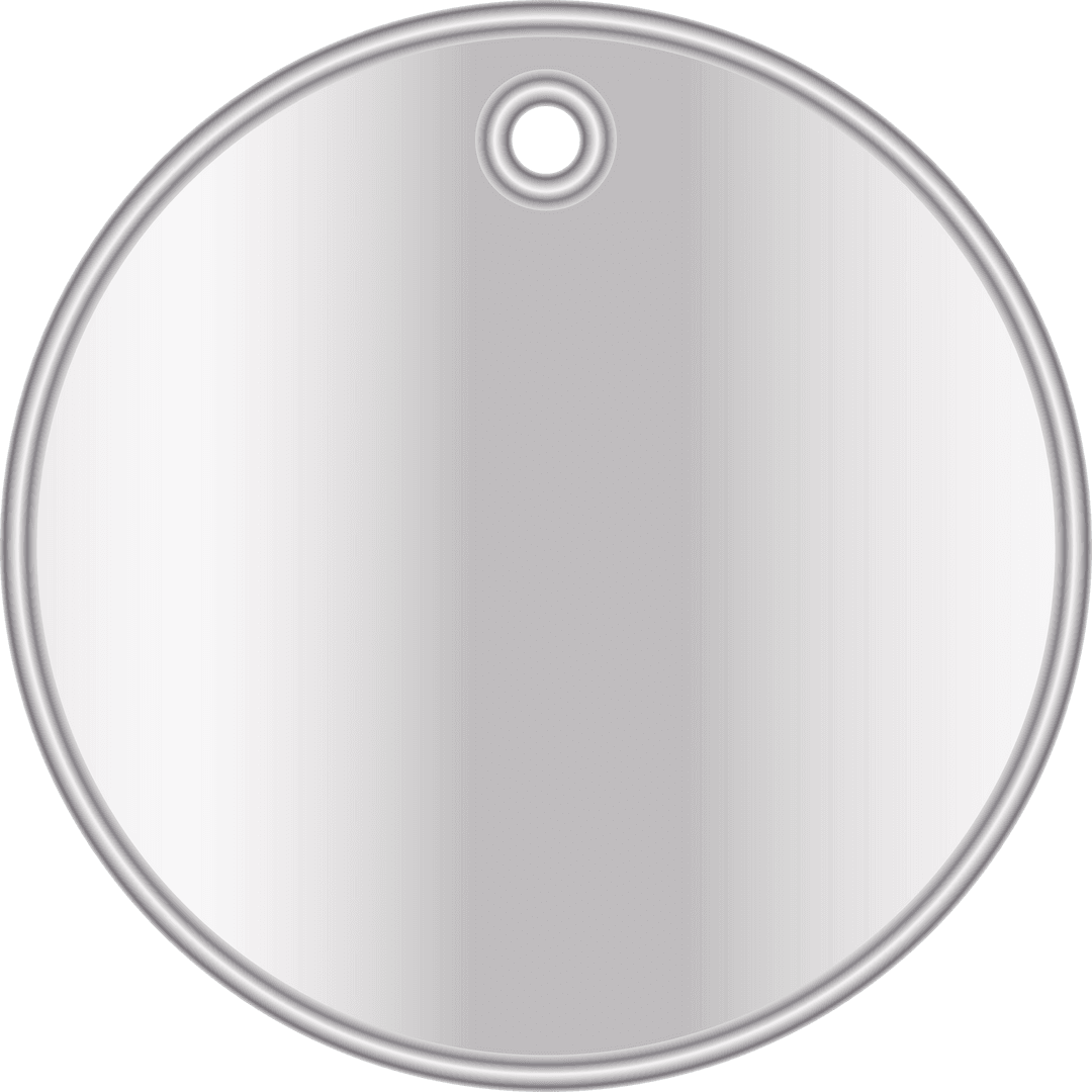 Silver Badge Design Template on Transparent Background