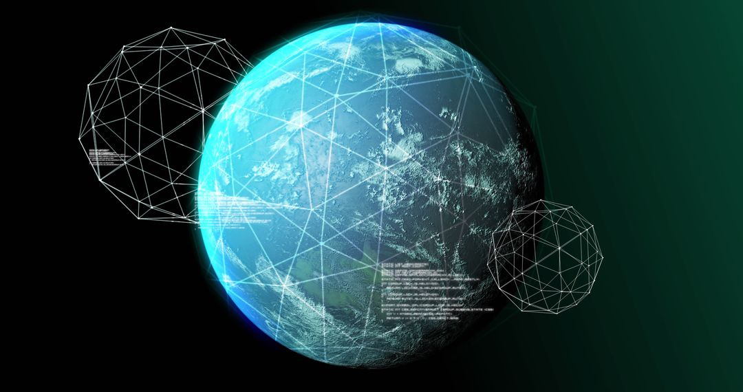 Digital Globe with Connections Representing Global Networks