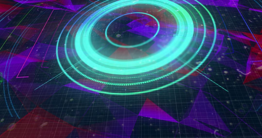 Futuristic Digital Interface with Scanning Motion and Plexus Design