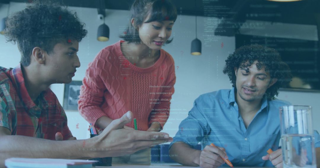 Diverse Colleagues Collaborating on Digital Interface Project