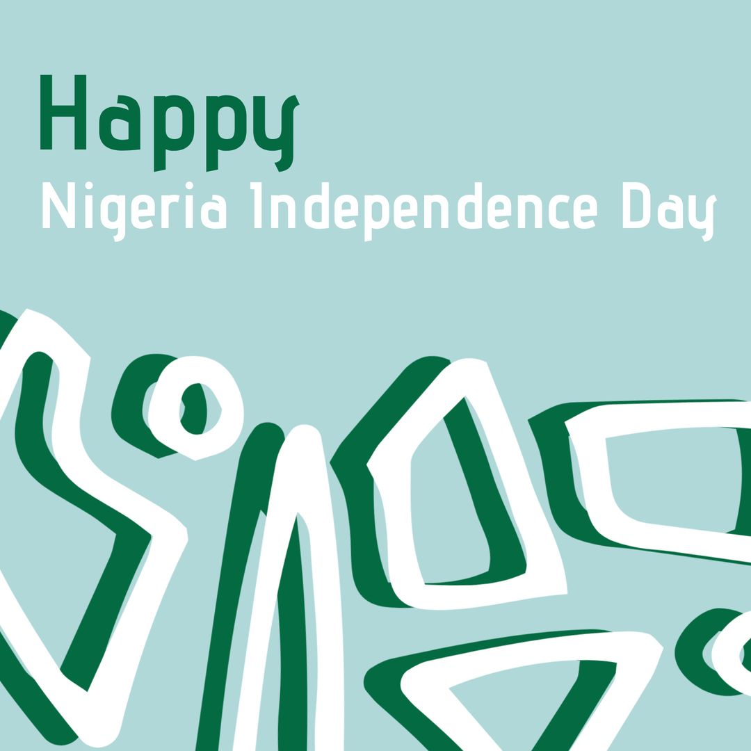 Nigeria Independence Day Celebration Greeting Card Vector