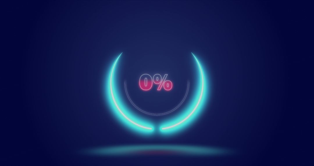 Futuristic Loading Graphic on Navy Background