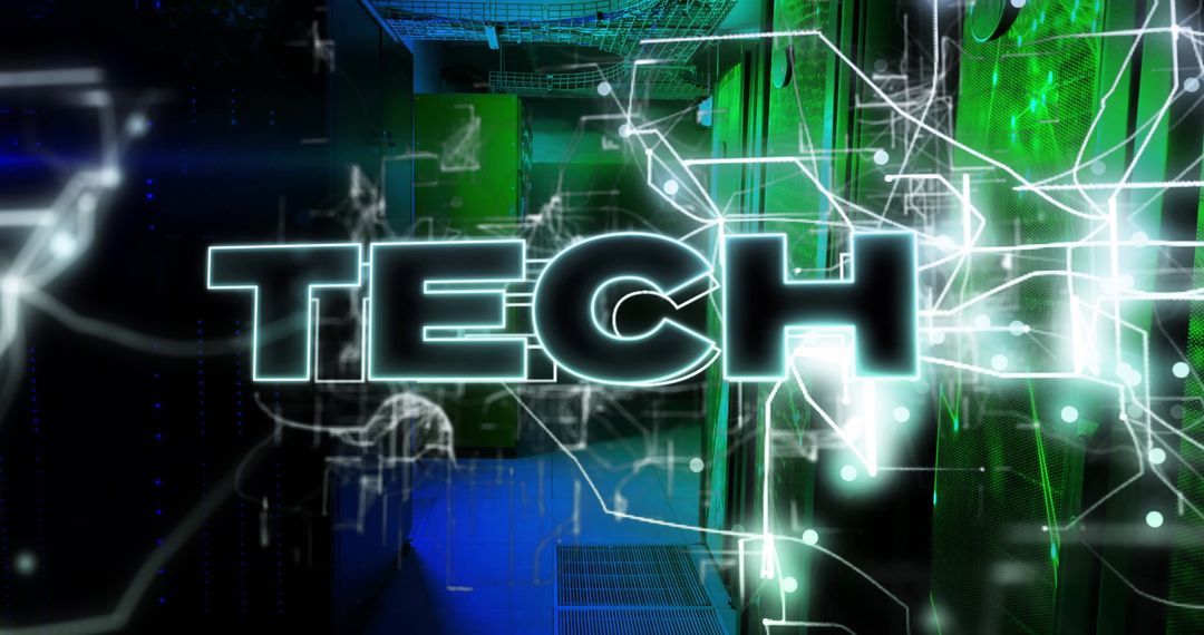 Futuristic Technology Concept in Data Center