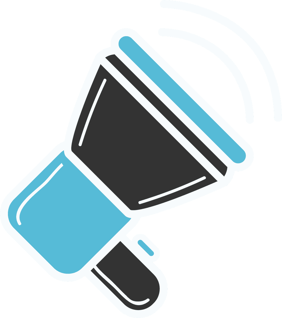 Colorful Transparent Loudspeaker Icon Symbolizing Communication