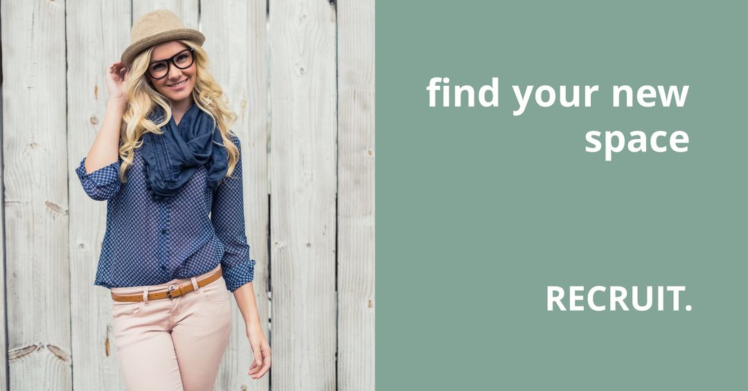 Confident Woman Promoting Opportunities Linked with Recruitment