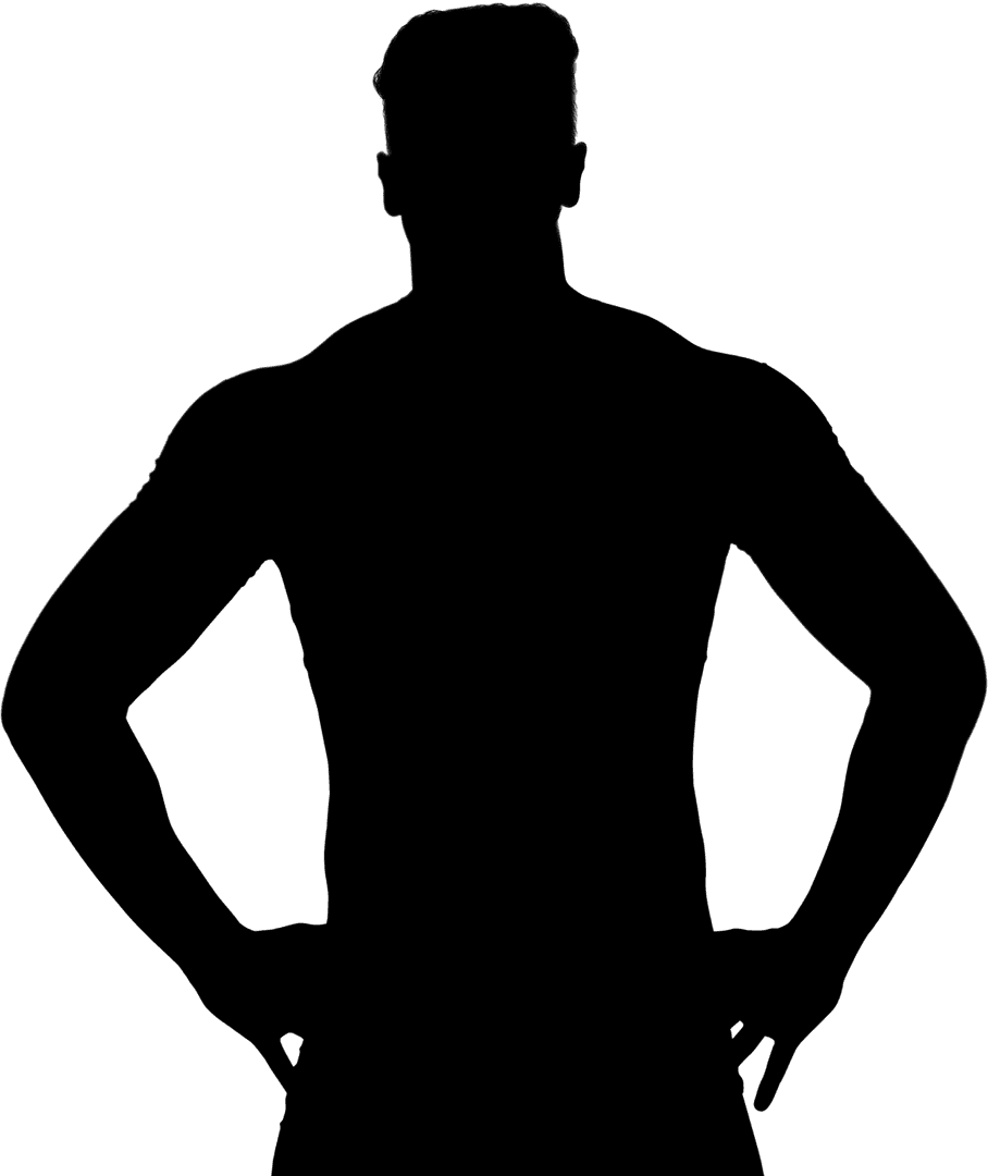 Athletic Vector Silhouette on Transparent Background for Fitness