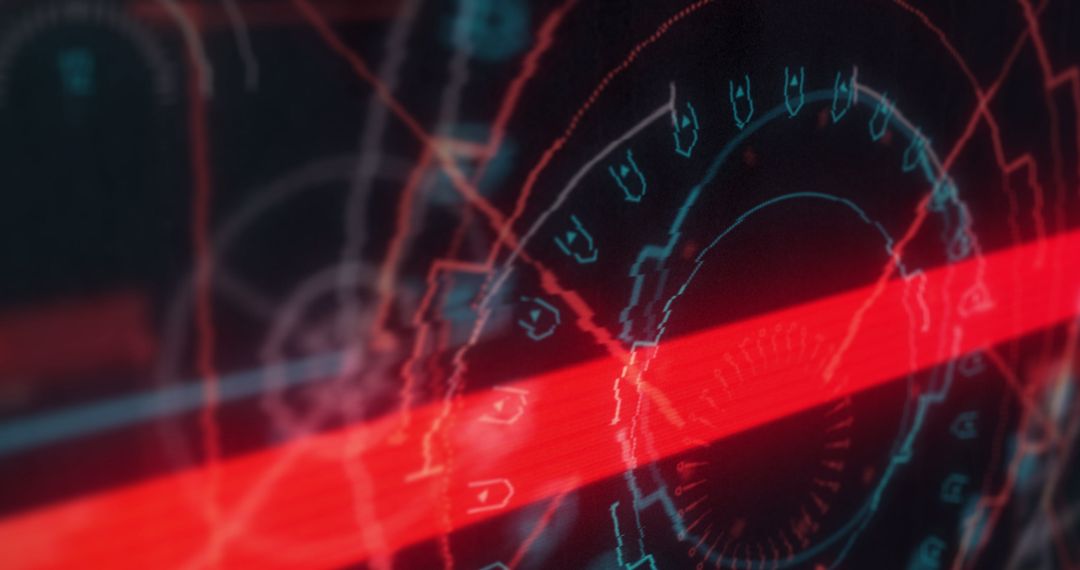 Futuristic Neon Light Trails with Glitch Effect