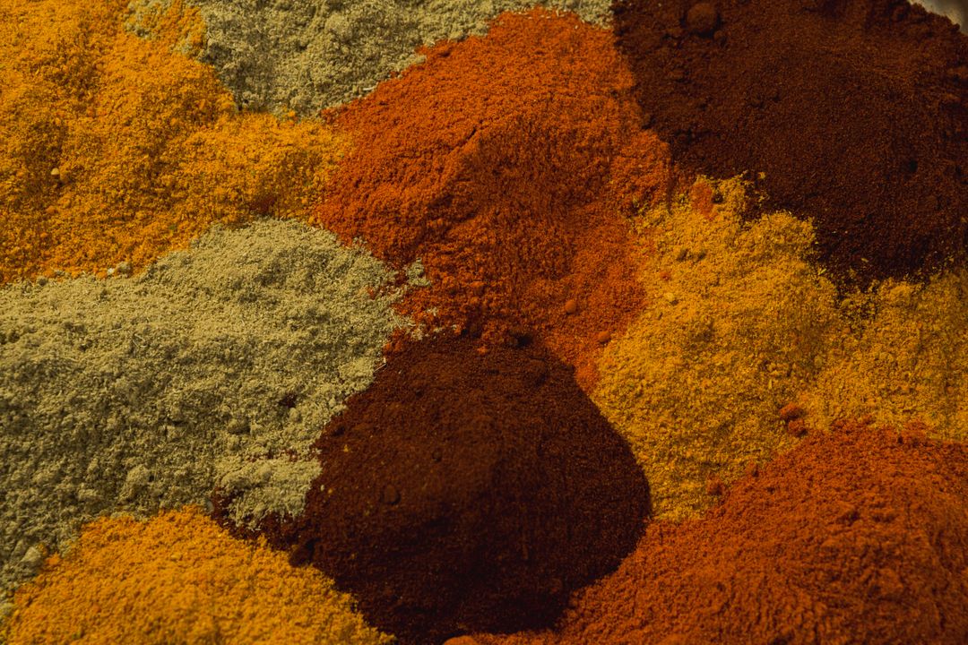 Close-up of spices powder arranged - Free Images, Stock Photos and Pictures on Pikwizard.com