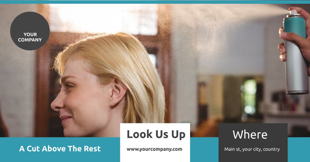 Relaxed Woman Enjoying Professional Hair Spray Treatment