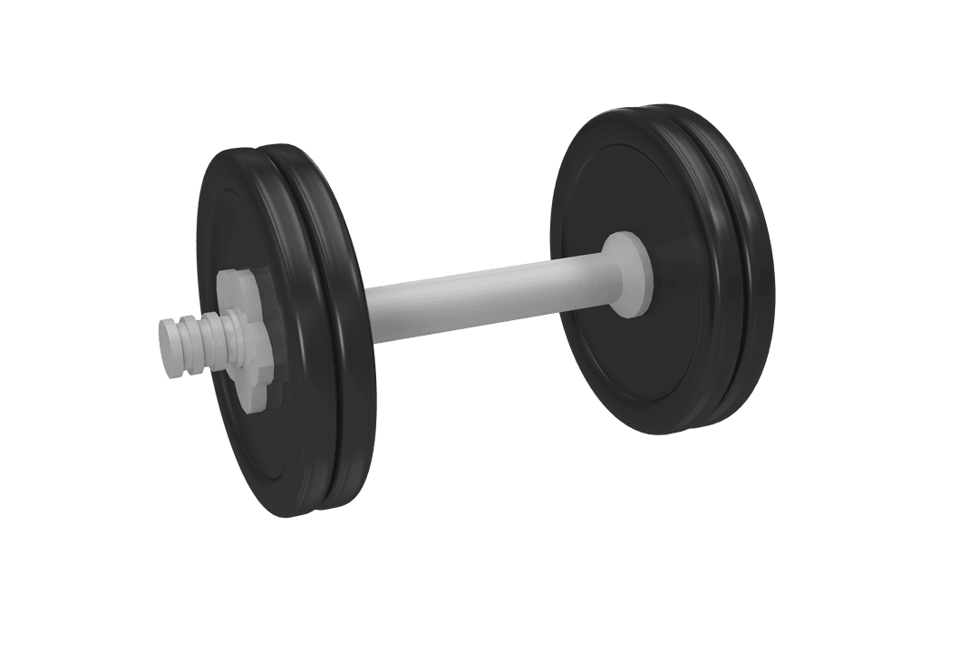 Transparent Dumbbell Vector Illustration for Fitness Concepts