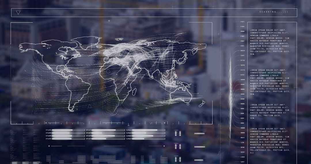 Global Network Visualization Over Urban Skyline