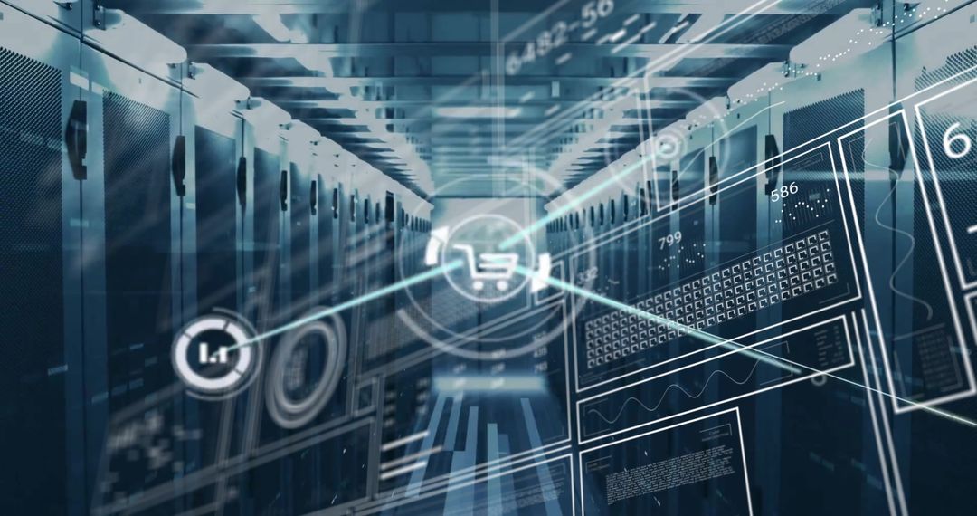 Futuristic Data Center Virtual Interface Concept