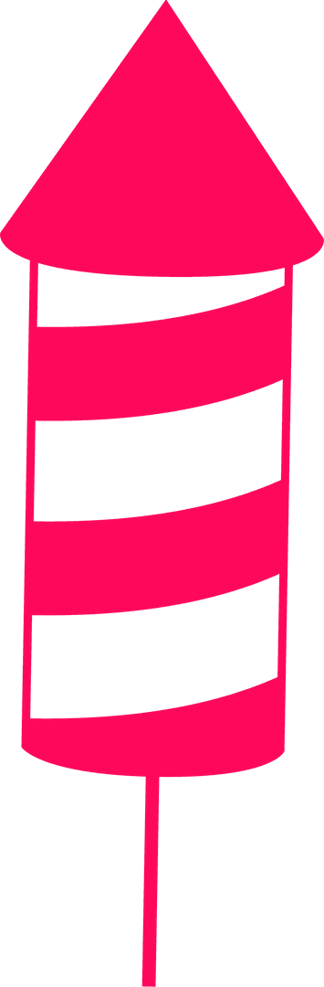 Vibrant Pink Firework Rocket Transparent Vector