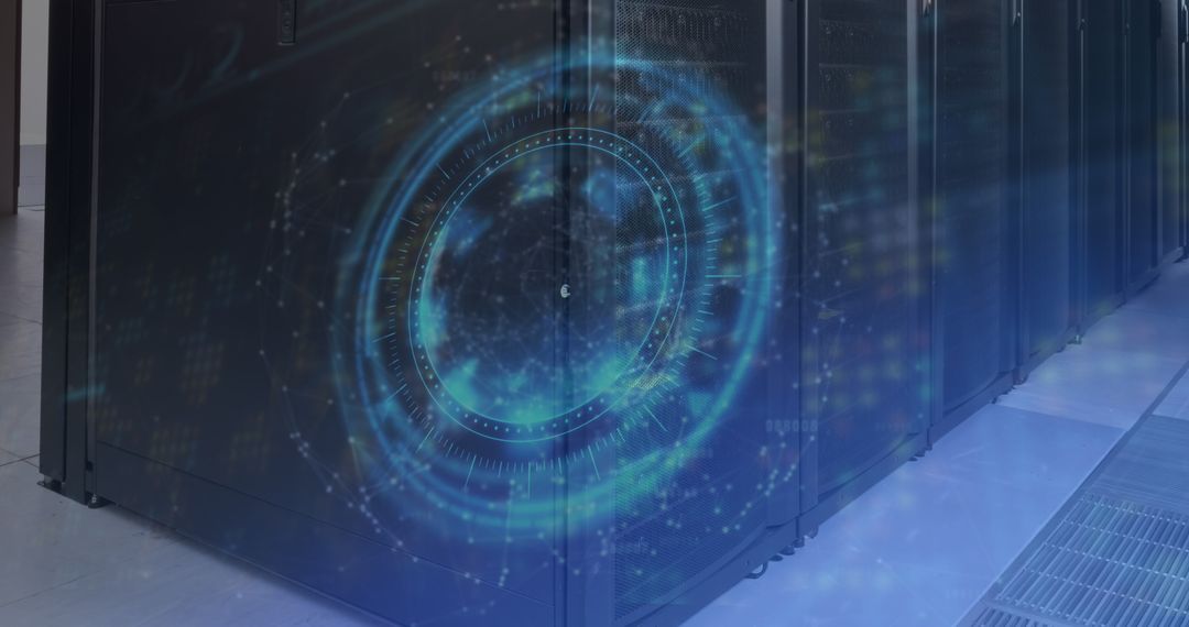 Global Network Connections Overlapping Computer Servers