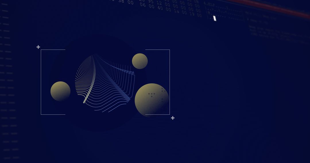 Futuristic Digital Data Processing Background with Spheres