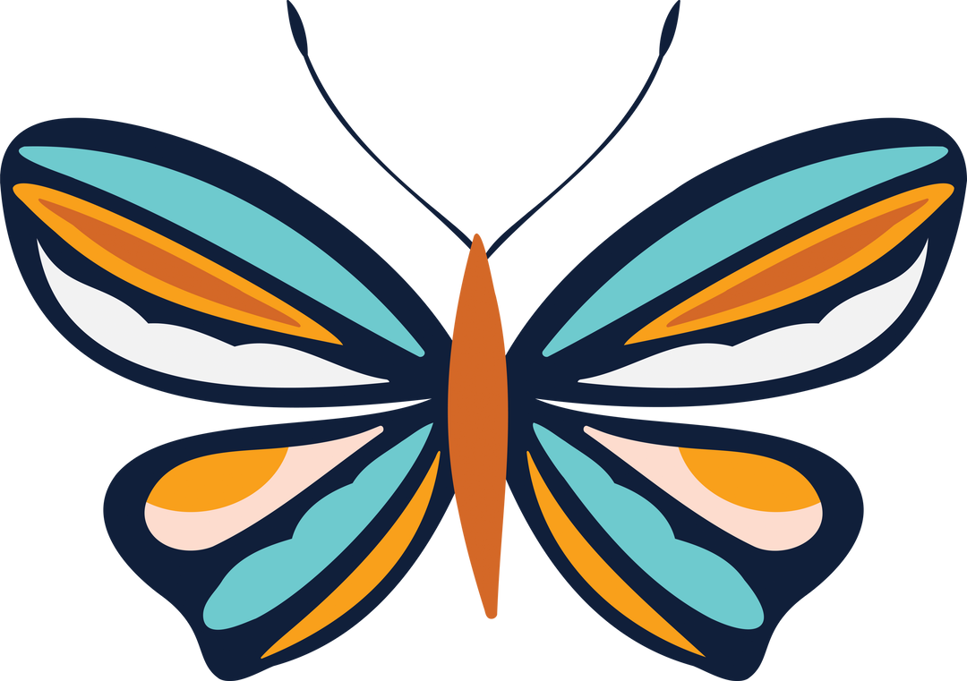 Colorful Butterfly Illustration on Transparent Background Vector Design - Download Free Stock Images Pikwizard.com