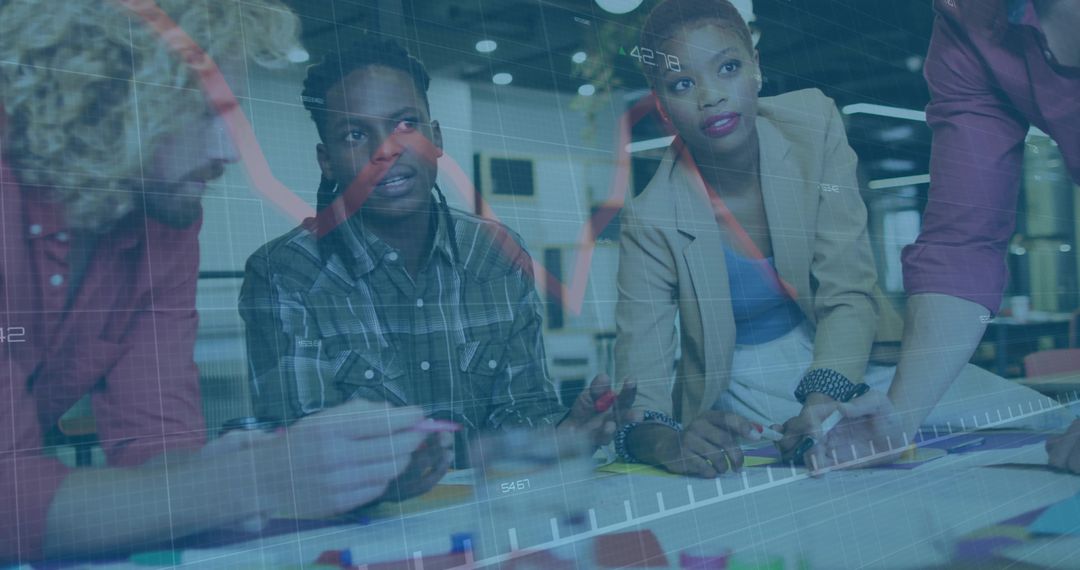 Diverse Team Collaborating on Innovative Projects in Modern Office