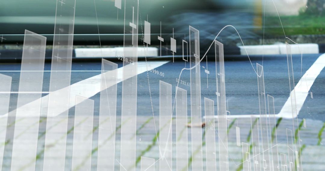 City Transportation with Overlay of Bar Graphs and Data