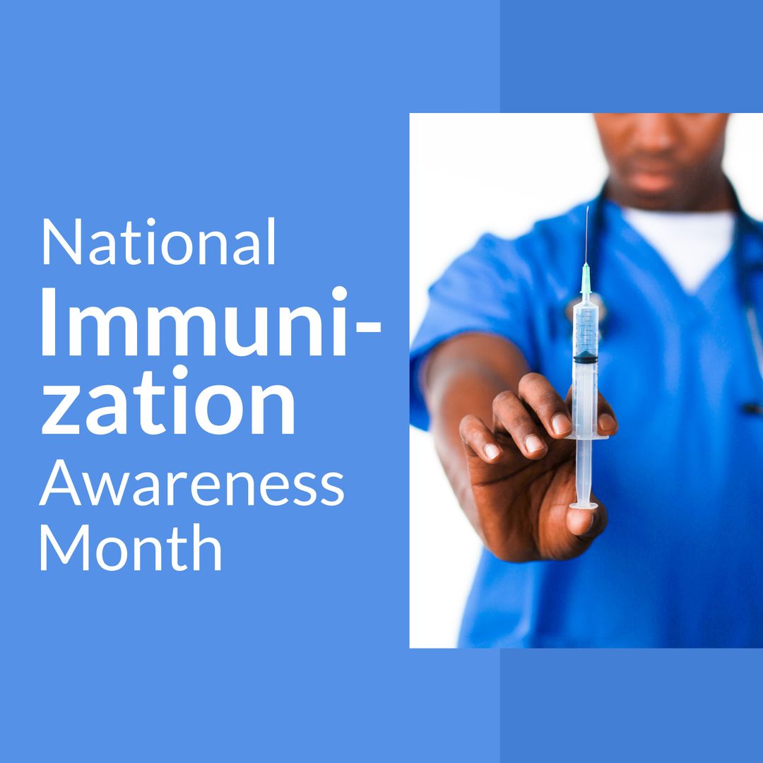 National Immunization Awareness Month Concept with Doctor