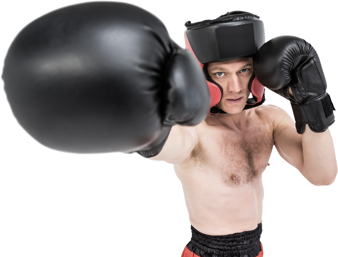 Transparent Boxer in Glove Punch Pose - Download Free Stock Images Pikwizard.com