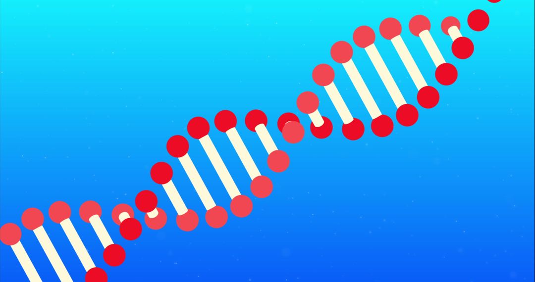3D Double Helix DNA Strand with Gradient Background