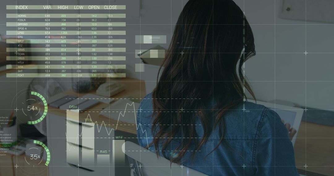 Professional Analyzing Digital Financial Data on Tablet