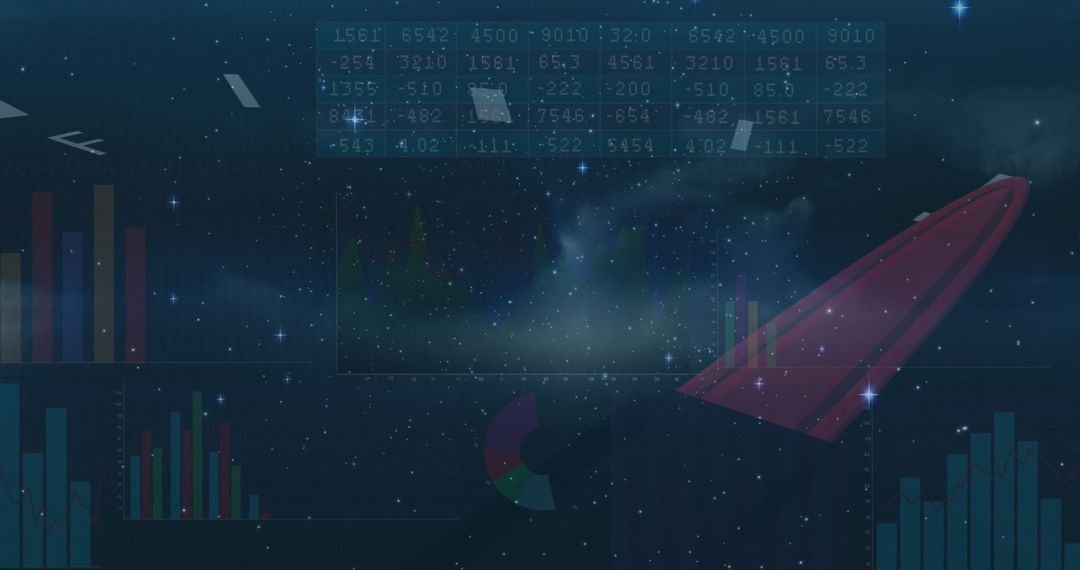 Digital Galaxy Scene Blending Technology with Night Sky