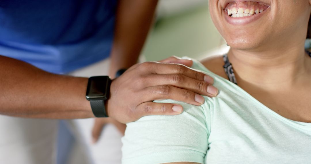 Supportive Touch During Rehabilitation Therapy Session