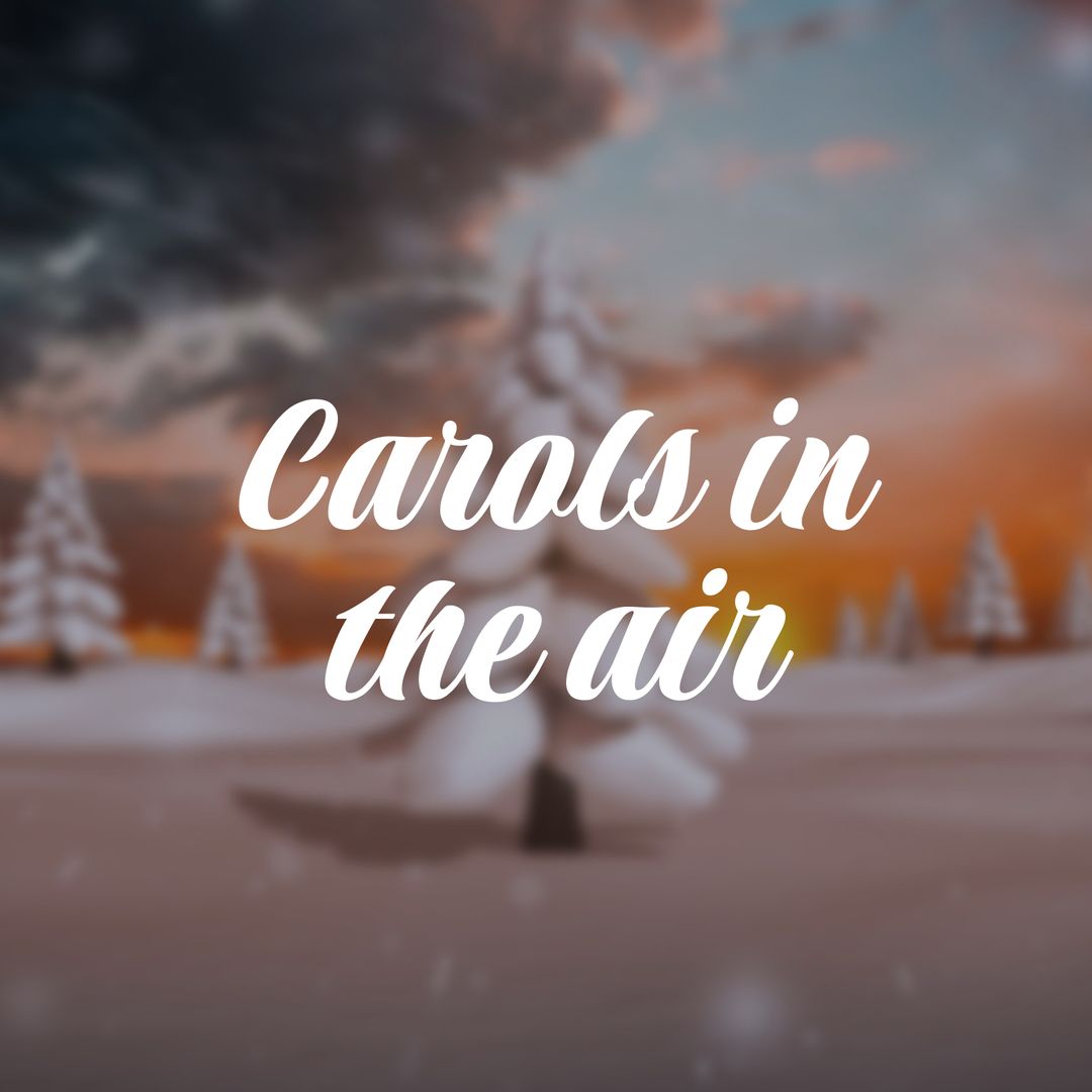Winter Wonderland with Christmas Carol Theme Text
