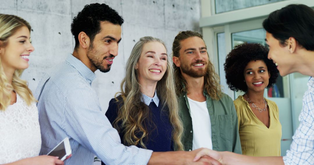 Diverse Team Engaging in Cheerful Collaborative Meeting
