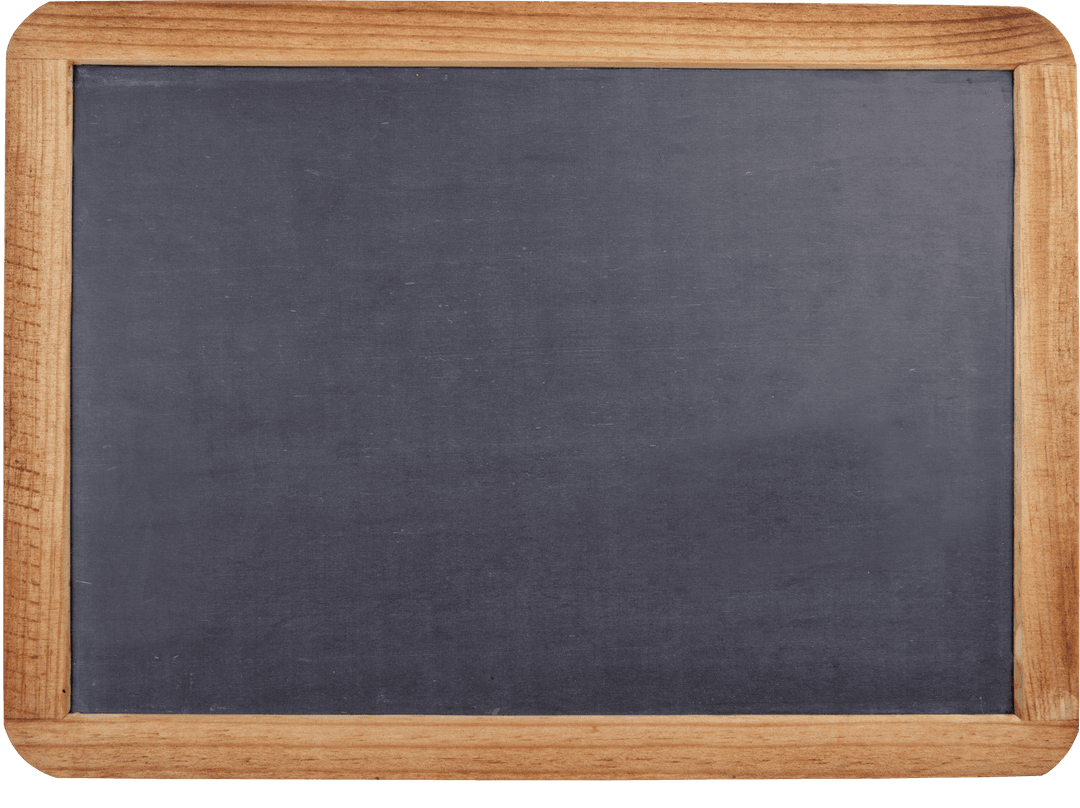 Blank Transparent Chalkboard with Wooden Frame for Messaging