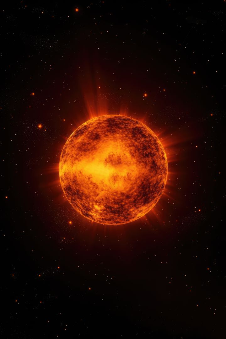 Bright Glowing Sun Against Starry Universe Background - Free Images, Stock Photos and Pictures on Pikwizard.com