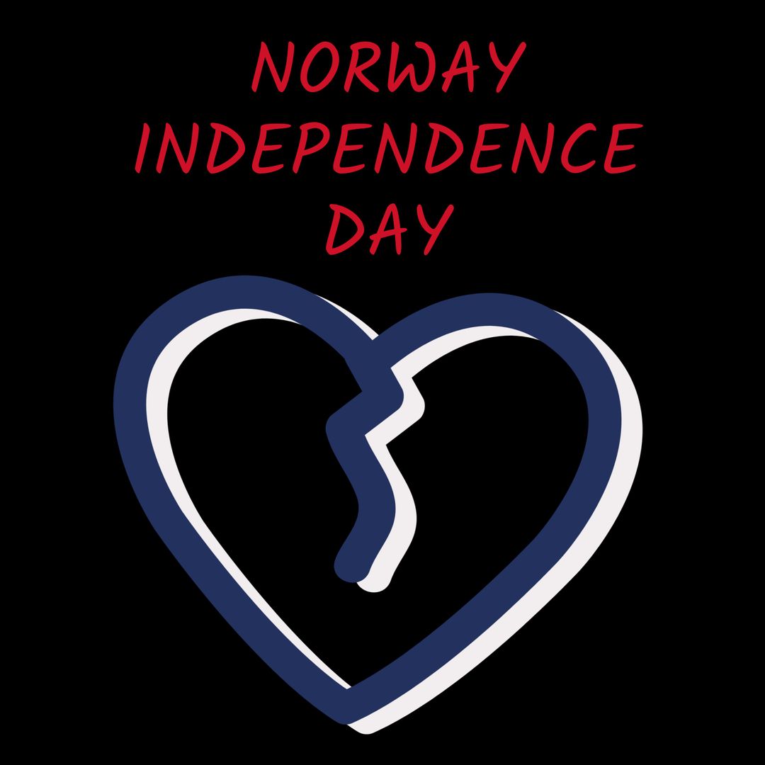 Celebrating Norway Independence Day with Heart Symbol Design