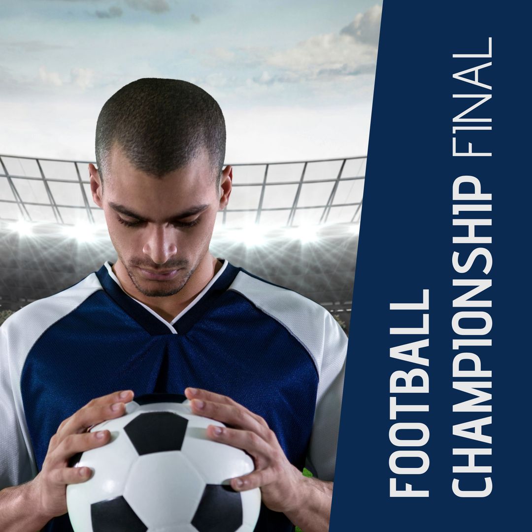 Football Player Preparing for Championship Final