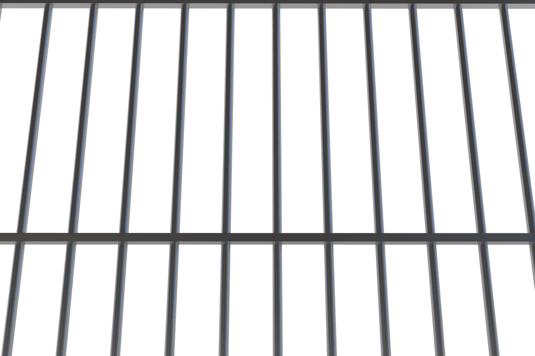 Gray Cage Illustration on Transparent Background Vector