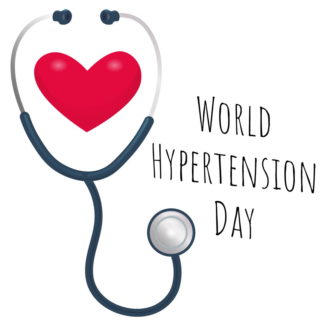 Stethoscope Heart Symbol on World Hypertension Day