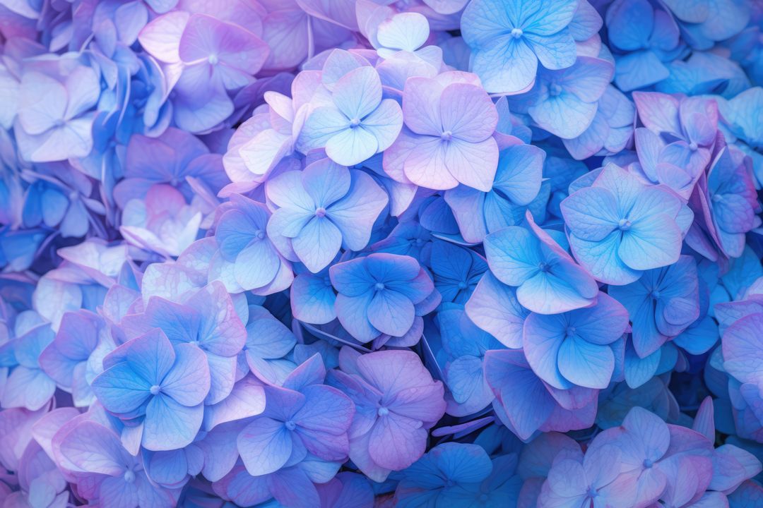 Full frame of blue and pink hydrangeas background, created using generative ai technology - Free Images, Stock Photos and Pictures on Pikwizard.com