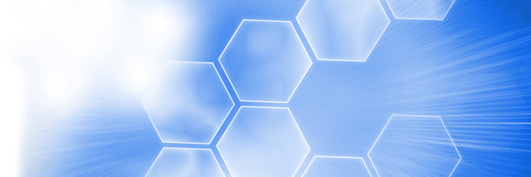 Transparent Blue Hexagons Design on Digital Background