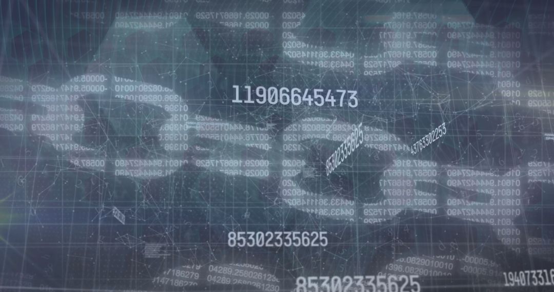 Global Network Visualization with Floating Numbers and Nodes