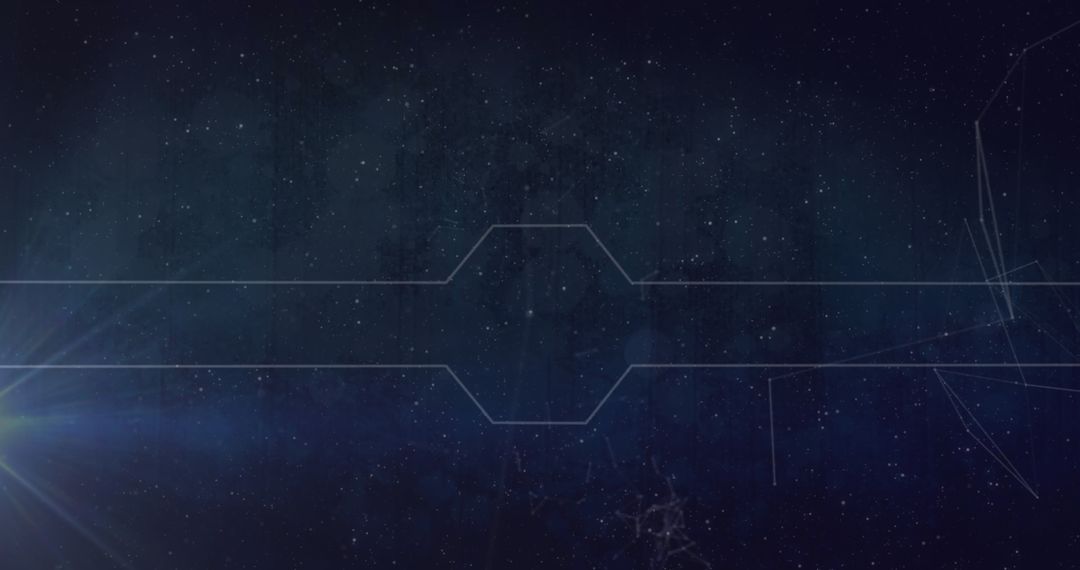 Futuristic Digital Background with Glowing Lines in Space