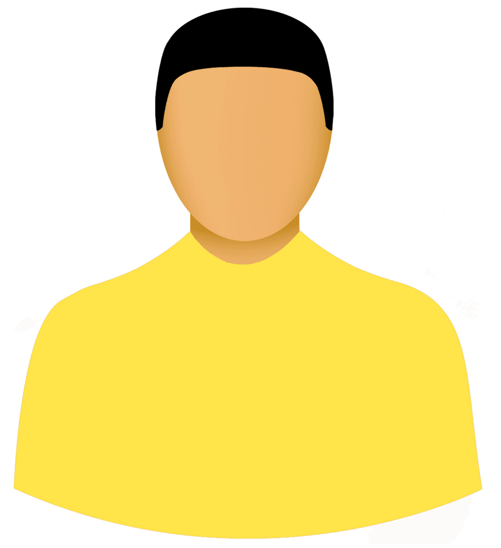 Faceless Male Silhouette on Transparent Background for Conceptual Use