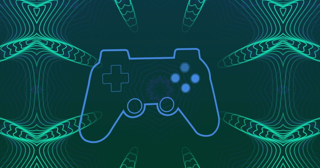 Game Controller Overlay on Abstract Pattern Background - Free Images, Stock Photos and Pictures on Pikwizard.com