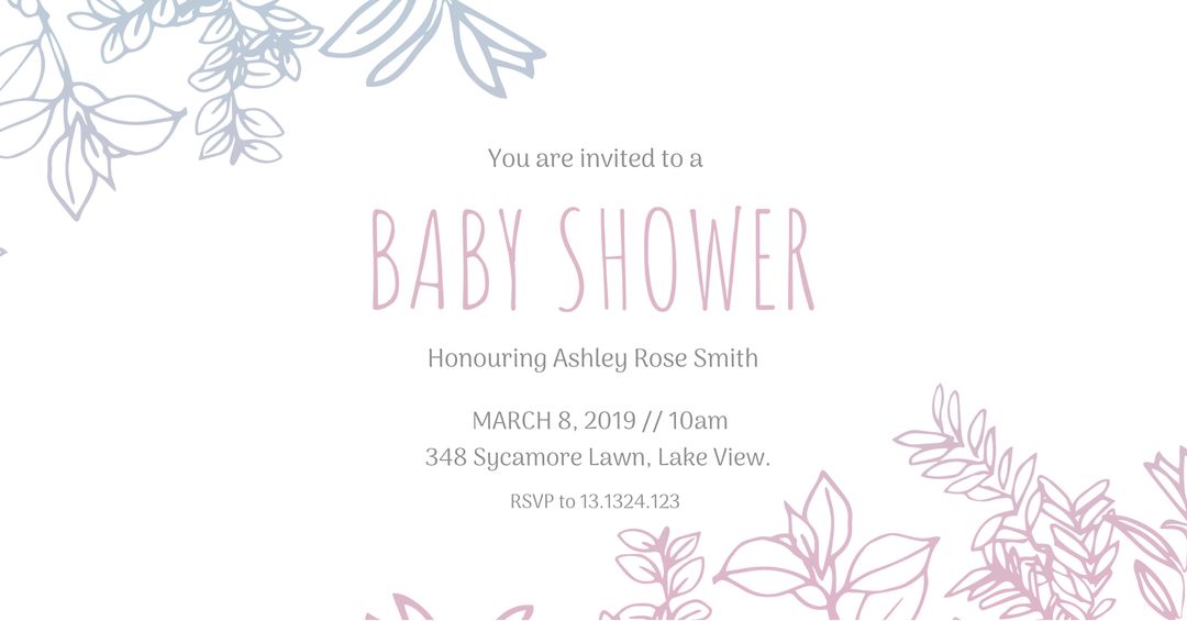Elegant Floral Baby Shower Invitation with Soft Tones