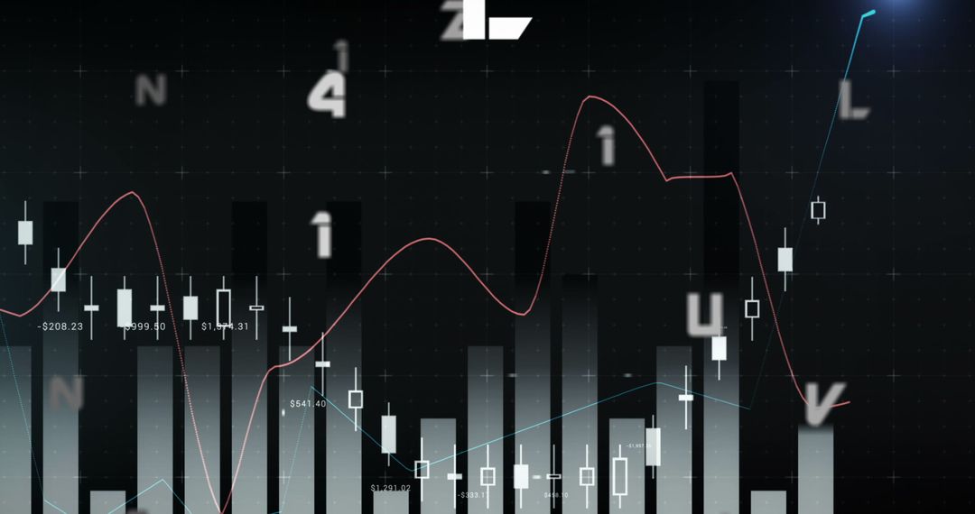 Financial Data Analytics Digital Display With Dynamic Charts