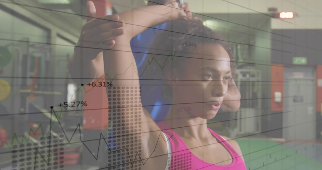 Interactive Workout Session in Gym with Health Data Visualizations